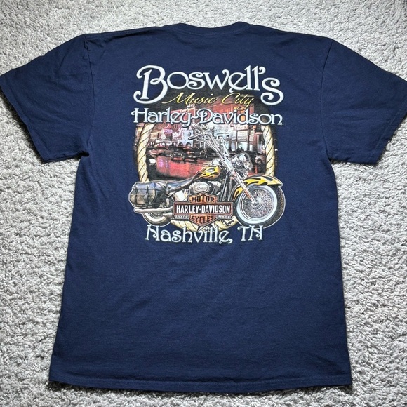 Harley Davidson Shirt Mens Large Crew Tee Nashville Music City USA Motorcycles - Picture 1 of 5